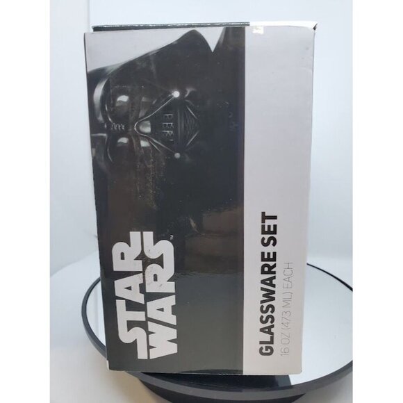 Star Wars 16 Oz Glassware Set of 2 - Darth Vader & Princess Leia - Picture 7 of 7